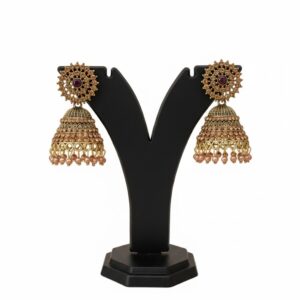 Rose Radiance Traditional Jhumkas